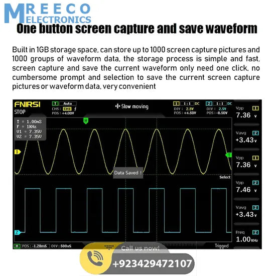 FNIRSI® 1014D 2-IN-1 Dual Channel 100MHz 1GS/s Digital Oscilloscope Signal Generator