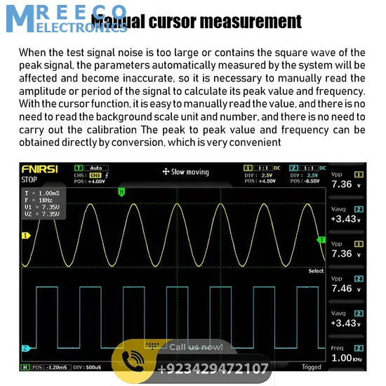 FNIRSI® 1014D 2-IN-1 Dual Channel 100MHz 1GS/s Digital Oscilloscope Signal Generator