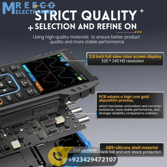 FNIRSI® 2C23T Handheld Dual Channel 3-in-1 10MHz 50MS/s Oscilloscope Multimeter DDS Function Generator
