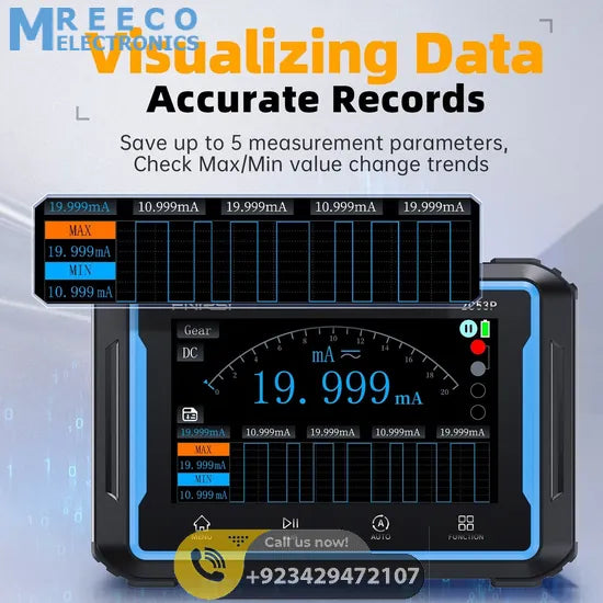FNIRSI® 2C53P 3-IN-1 50MHz 250MS/s Dual Channel Tablet Touchable Oscilloscope Multimeter DDS Generator