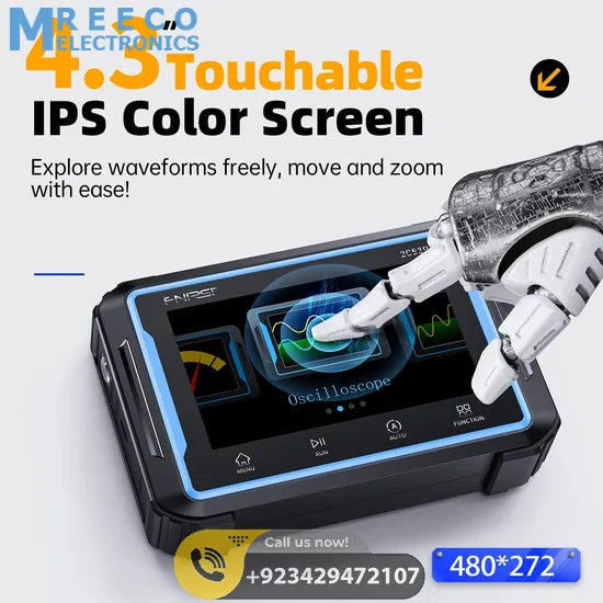 FNIRSI® 2C53P 3-IN-1 50MHz 250MS/s Dual Channel Tablet Touchable Oscilloscope Multimeter DDS Generator