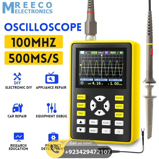 FNIRSI® 5012H 100MHz 500MS/s Digital Handheld Pocket Oscilloscope