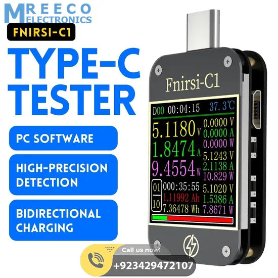 FNIRSI® C1 Type-C PD Trigger USB-C Voltmeter Ammeter Fast Charging Protocol Tester