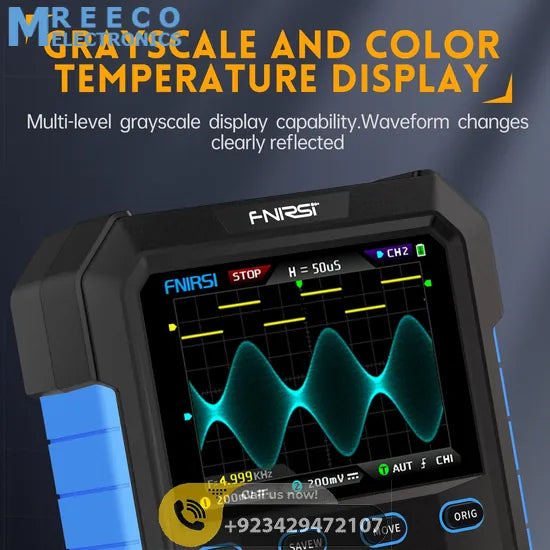 FNIRSI® DPOX180H 2-IN-1 Dual Channel 180MHz 500MS/s Digital Phosphor Oscilloscope Signal Generator