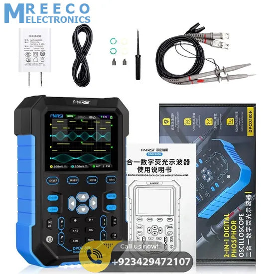 FNIRSI® DPOX180H 2-IN-1 Dual Channel 180MHz 500MS/s Digital Phosphor Oscilloscope Signal Generator