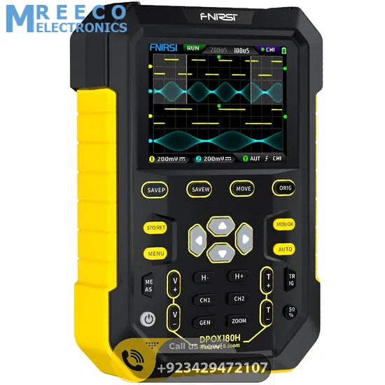 FNIRSI® DPOX180H 2-IN-1 Dual Channel 180MHz 500MS/s Digital Phosphor Oscilloscope Signal Generator