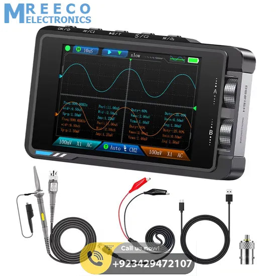FNIRSI® DS215H 2-IN-1 50MHz 250MS/s Dual Channel Digital Oscilloscope DDS Function Singal Generator