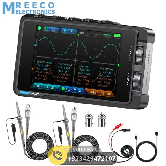 FNIRSI® DS215H 2-IN-1 50MHz 250MS/s Dual Channel Digital Oscilloscope DDS Function Singal Generator
