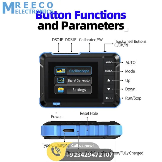 FNIRSI® DSO-153 2-IN-1 Mini 1MHz 5MS/s Digital Oscilloscope Waveform Generator
