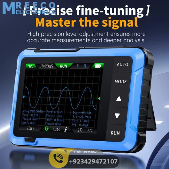 FNIRSI® DSO-510 10MHz 48MS/s Mini Handheld Digital Oscilloscope Signal Generator