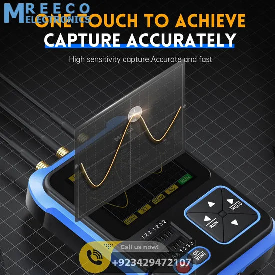 FNIRSI® DSO-TC3 3-IN-1 Handheld 500KHz 10MS/s Digital Oscilloscopes Signal Generator Transistor Tester