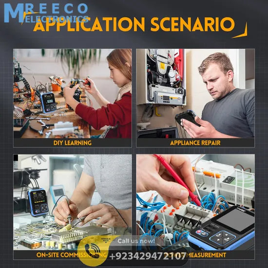 FNIRSI® DSO-TC3 3-IN-1 Handheld 500KHz 10MS/s Digital Oscilloscopes Signal Generator Transistor Tester