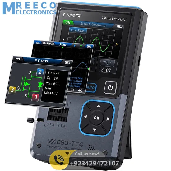 FNIRSI® DSO-TC4 3-IN-1 10MHz 48MSa/s Digital Oscilloscope Transistor Tester Signal Generator