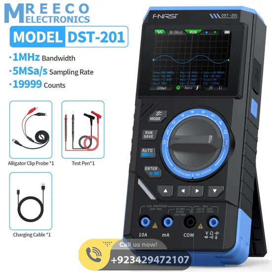 FNIRSI® DST-210 / DST-201 Handheld 3-IN-1 Multimeter Oscilloscope Signal Generator