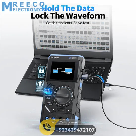 FNIRSI® DST-210 / DST-201 Handheld 3-IN-1 Multimeter Oscilloscope Signal Generator