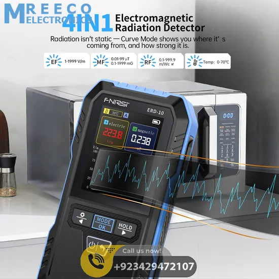 FNIRSI® ERD-10 4-IN-1 Electromagnetic Radiation Detector
