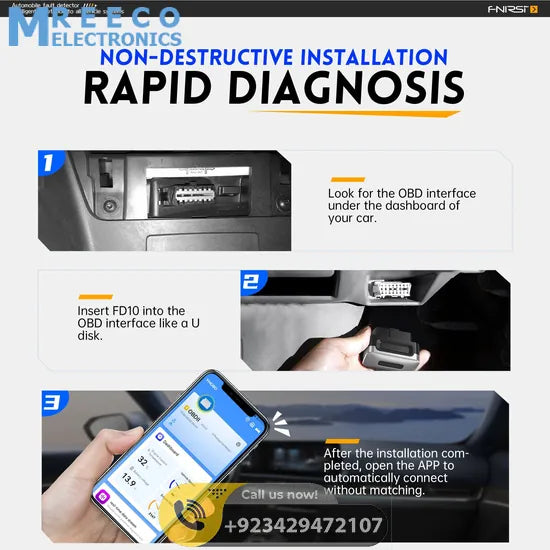 FNIRSI® FD10 Car OBD2 Scanner Clear Error OBD Diagnostic Tool