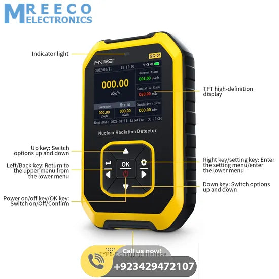 FNIRSI® GC-01 Nuclear Radiation Detector