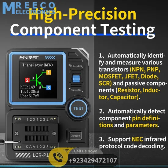 FNIRSI® LCR-P1 Multifunction LCR Transistor Capacitor Tester