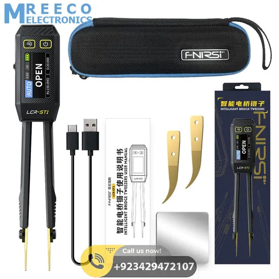 FNIRSI® LCR-ST1 Mini Smart Digital Tweezer LCR SMD ESR Tester