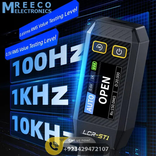 FNIRSI® LCR-ST1 Mini Smart Digital Tweezer LCR SMD ESR Tester