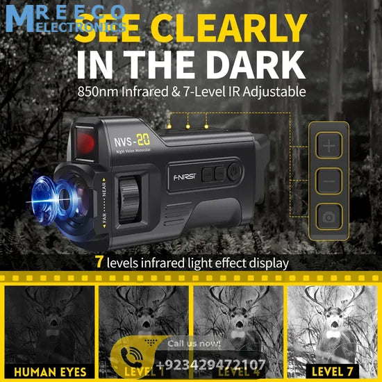 FNIRSI® NVS-20 4K HD Monocular Night Vision Device Infrared 6x Digital Zoom