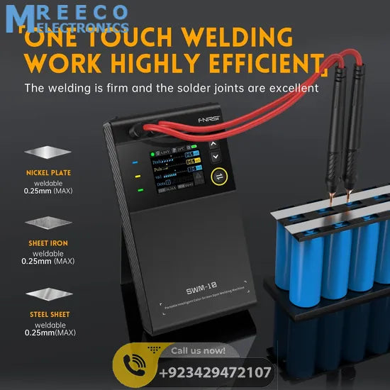 FNIRSI® SWM-10 Portable Intelligent Color Screen Spot Welding Machine