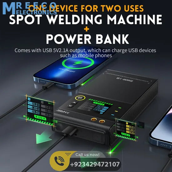 FNIRSI® SWM-10 Portable Intelligent Color Screen Spot Welding Machine