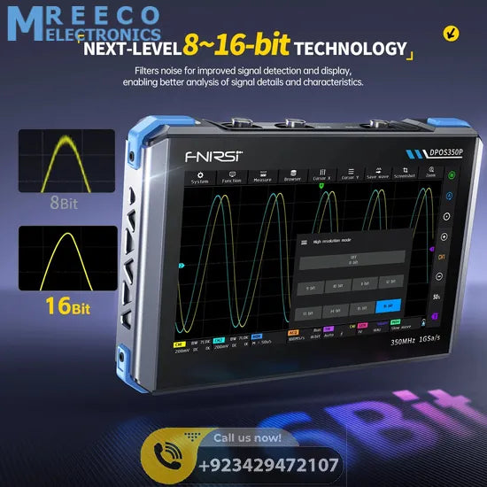 FNIRSI® DPOS350P 4-IN-1 350MHz 1GSPS Tablet Oscilloscope Signal Generator Spectrum Analyzer Frequency Response Analyzer
