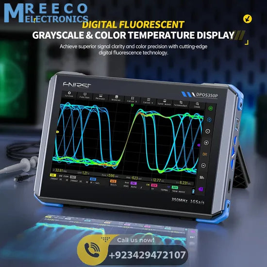 FNIRSI® DPOS350P 4-IN-1 350MHz 1GSPS Tablet Oscilloscope Signal Generator Spectrum Analyzer Frequency Response Analyzer