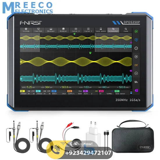 FNIRSI® DPOS350P 4-IN-1 350MHz 1GSPS Tablet Oscilloscope Signal Generator Spectrum Analyzer Frequency Response Analyzer