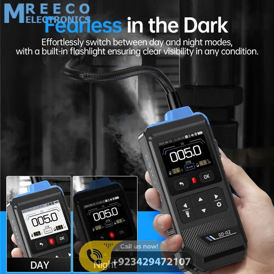 FNIRSI® GD-02 Portable Combustible Gas Detector Color Screen Methane Propane Isobutane Monitor