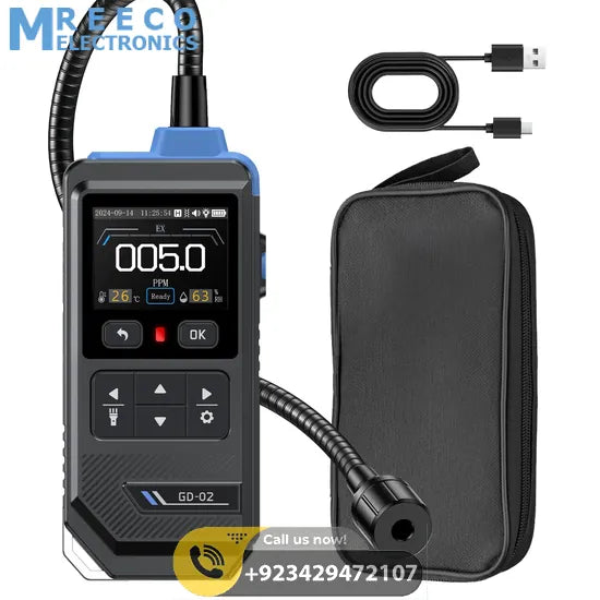 FNIRSI® GD-02 Portable Combustible Gas Detector Color Screen Methane Propane Isobutane Monitor