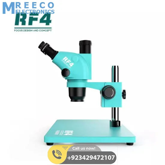 RF4 RF-6565TVP TRINOCULAR STEREO MICROSCOPE WITH BIG BASE 6.5X~65X ZOOM - 3D CONTINUOUS ZOOM